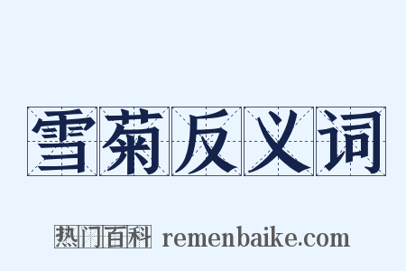 雪菊反义词是什么意思的图片